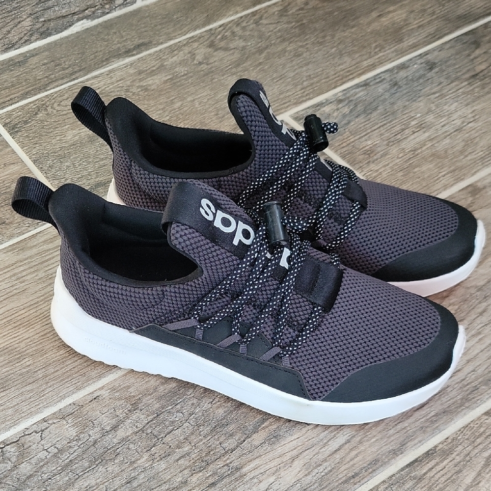 Adidas Kids Sneakers Size 5 Black and White Lite Racer Adapt